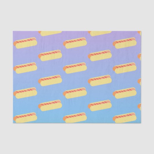Ombre Pastel Hotdogs Tissuepapier (Voorkant)