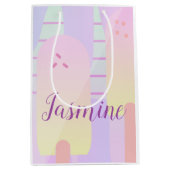 Ombre Pastel Ice Pop Stripes Medium Cadeauzakje (Voorkant)