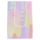 Ombre Pastel Ice Pop Stripes Medium Cadeauzakje (Achterkant)