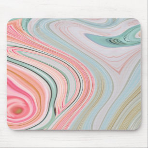 ombre pastel mint koraalroze marmer zirls muismat