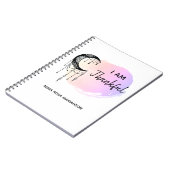 *~* Ombre Pastel Moon Boho Gratitude Journal Notitieboek (Linkerzijde)