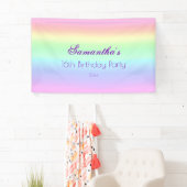  Ombre Pastel Regenboog 16e Verjaardagsfeest Spandoek (Insitu)
