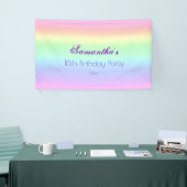  Ombre Pastel Regenboog 16e Verjaardagsfeest Spandoek (Beurs)