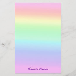 Ombre Pastel Regenboog Briefpapier
