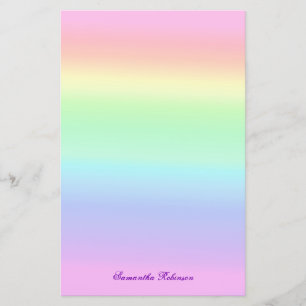 Ombre Pastel Regenboog Briefpapier