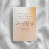 Ombre pastel roze bruiloft kaart