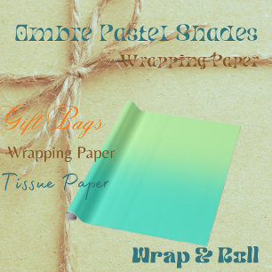 Ombre Pastel Shades Inpakpapier