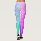 Ombre Pastel Sparking Glitter Leggings (Achterkant)
