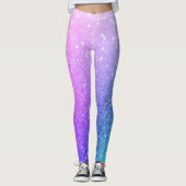 Ombre Pastel Sparking Glitter Leggings (Voorkant)
