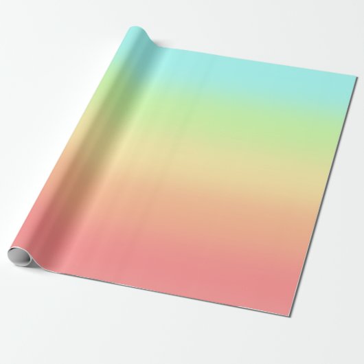 Ombre pastel tinten inpakpapier (Uitgerold)