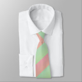 Ombre Pastel Watermeloen Multi Diagonale Strepen Stropdas (Gebonden)
