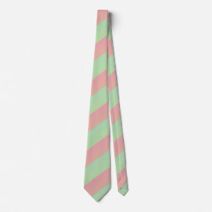 Ombre Pastel Watermeloen Multi Diagonale Strepen Stropdas