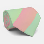 Ombre Pastel Watermeloen Multi Diagonale Strepen Stropdas (Opgerold)