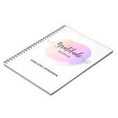*~* Ombre Pastel Waterverf Boho Gratitude Journal Notitieboek (Linkerzijde)