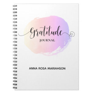*~* Ombre Pastel Waterverf Boho Gratitude Journal Notitieboek