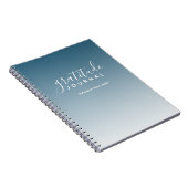 Ombre Pattern Gratitude Journal - blauw en wit Notitieboek (Rechterzijde)
