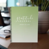 Ombre Pattern Gratitude Journal - groen en wit Notitieboek