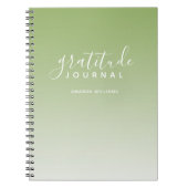 Ombre Pattern Gratitude Journal - groen en wit Notitieboek (Voorkant)