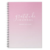Ombre Pattern Gratitude Journal - roze en wit Notitieboek (Voorkant)