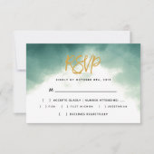 Ombre penseelscript typografie bruiloft RSVP Kaart (Voorkant)