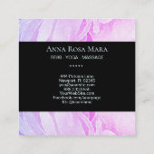 *~* Ombre Peony Lotus Healer Massage Reiki Yoga Vierkante Visitekaartje (Achterkant)