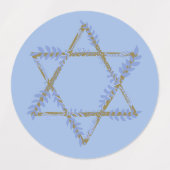 Ombre Periwinkle en gouden ster van David Labels (Design 1)