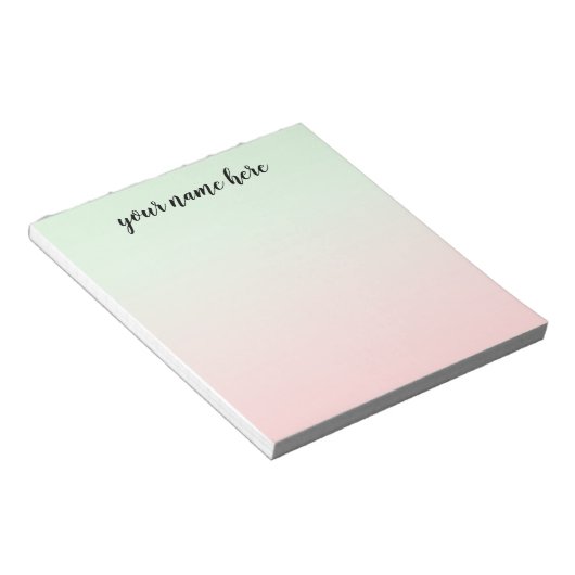 Ombre Personalized Notitieblok (Schuin)