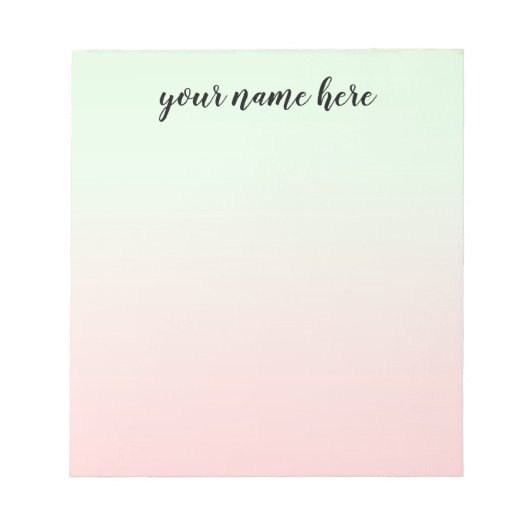 Ombre Personalized Notitieblok (Voorkant)