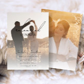 Ombre Photo Bohemian Wedding Rehearsal Dinner Kaart