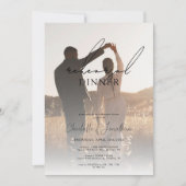 Ombre Photo Bohemian Wedding Rehearsal Dinner Kaart (Voorkant)
