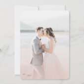 Ombre Pink & Blue met Script Photo Wedding Save The Date (Achterkant)