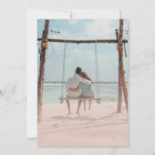 Ombre Pink & Blue Wedding Invitation met foto Kaart (Achterkant)