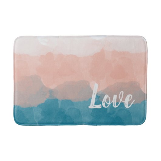 Ombre Pink en Blue Love Graceful Gradient Badmat (Voorkant)
