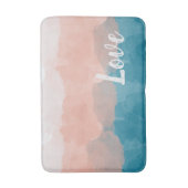Ombre Pink en Blue Love Graceful Gradient Badmat (Voorkant Verticaal)