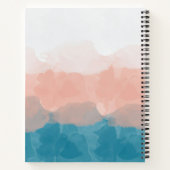 Ombre Pink en Blue Love Graceful Gradient Notitieboek (Achterkant)