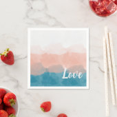 Ombre Pink en Blue Love Graceful Gradient Servet (Insitu)