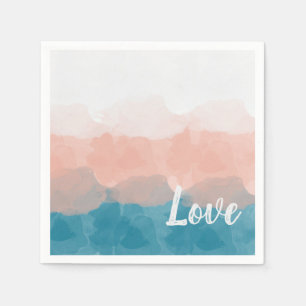 Ombre Pink en Blue Love Graceful Gradient Servet