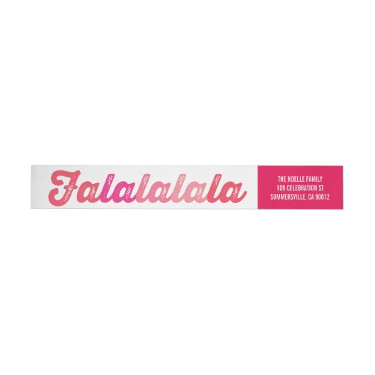 Ombre Pink Falalalala Bold Script Modern Holiday (Individueel)