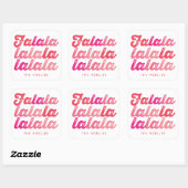 Ombre Pink Falalalala Bold Script Modern Holiday Vierkante Sticker (Vel)