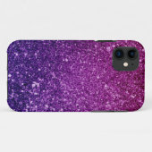Ombre Pink & Paars Glitter Hoesje (Achterkant (horizontaal))