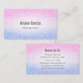 Ombre Pink Paars Glitter Iridescent Visitekaartje (Voorkant / Achterkant)