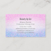 Ombre Pink Paars Glitter Iridescent Visitekaartje (Achterkant)