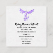 *~* Ombre Pink Peach Flame Phoenix Rings of Fire Vierkante Visitekaartje (Achterkant)