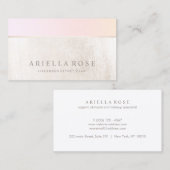 Ombre Pink Peach Spa en Salon White Marble Visitekaartje (Voorkant / Achterkant)