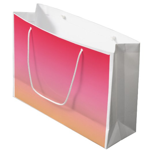 Ombre Pink Sinaasappel Groot Cadeauzakje (Voorkant Gekanteld)