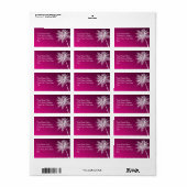 OMBRÉ PINK TROPICAL PALMS Adres Etiket (Full Sheet)