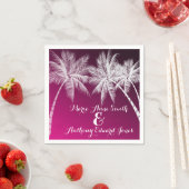 OMBRÉ PINK TROPISCHE PALMEN SERVET (Insitu)