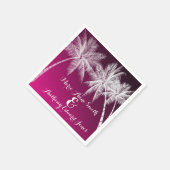 OMBRÉ PINK TROPISCHE PALMEN SERVET (Hoek)