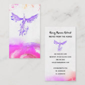 *~* Ombre Pink Violet Peach Feathers Phoenix Visitekaartje (Voorkant / Achterkant)
