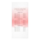 Ombre Pink Waterverf Minimalistische Rack Kaart (Voorkant)
